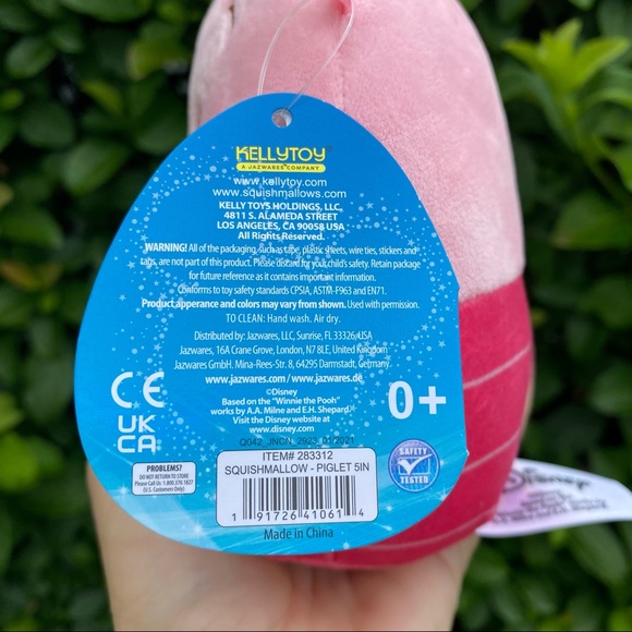 DISNEY~ PIGLET Squishmallow 5” NWT - Picture 5 of 5